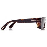 Tom Ford - Occhiali da Sole Juan - Occhiali da Sole Rettangolare - Havana Scuro - Occhiali da Sole - Tom Ford Eyewear
