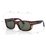 Tom Ford - Occhiali da Sole Juan - Occhiali da Sole Rettangolare - Havana Scuro - Occhiali da Sole - Tom Ford Eyewear