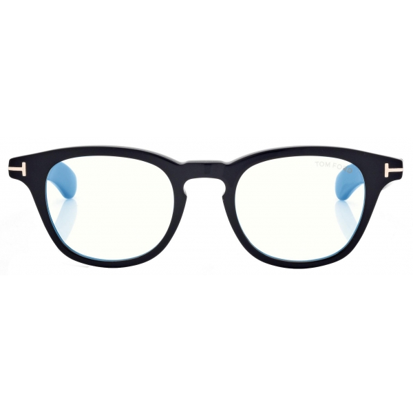 Tom Ford - Blue Block Round Optical Glasses - Black - Optical Glasses - Tom Ford Eyewear