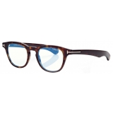 Tom Ford - Occhiali da Vista Blue Block Rotondi - Havana Scuro - Occhiali da Vista - Tom Ford Eyewear