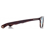 Tom Ford - Occhiali da Vista Blue Block Rotondi - Havana Scuro - Occhiali da Vista - Tom Ford Eyewear