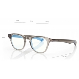 Tom Ford - Occhiali da Vista Blue Block Rotondi - Grigio - Occhiali da Vista - Tom Ford Eyewear