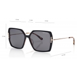 Tom Ford - Polarized Joanna Sunglasses - Butterfly Sunglasses - Black - Sunglasses - Tom Ford Eyewear
