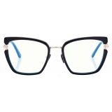 Tom Ford - Occhiali da Vista Blue Block a Farfalla - Nero - Occhiali da Vista - Tom Ford Eyewear