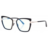 Tom Ford - Occhiali da Vista Blue Block a Farfalla - Nero - Occhiali da Vista - Tom Ford Eyewear