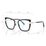 Tom Ford - Occhiali da Vista Blue Block a Farfalla - Nero - Occhiali da Vista - Tom Ford Eyewear