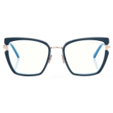 Tom Ford - Occhiali da Vista Blue Block a Farfalla - Blu - Occhiali da Vista - Tom Ford Eyewear
