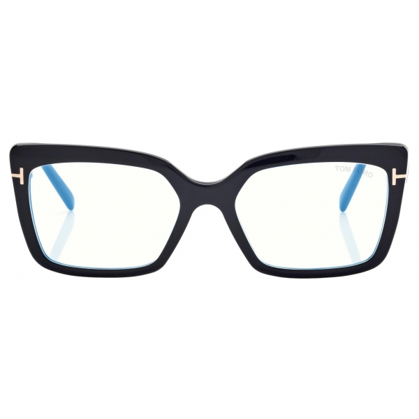 Tom Ford - Blue Block Rectangular Optical Glasses - Black - Optical Glasses - Tom Ford Eyewear