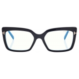 Tom Ford - Occhiali da Vista Blue Block Rettangolare - Nero - Occhiali da Vista - Tom Ford Eyewear