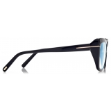 Tom Ford - Occhiali da Vista Blue Block Rettangolare - Nero - Occhiali da Vista - Tom Ford Eyewear