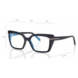 Tom Ford - Occhiali da Vista Blue Block Rettangolare - Nero - Occhiali da Vista - Tom Ford Eyewear