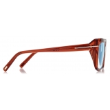 Tom Ford - Blue Block Rectangular Optical Glasses - Brown - Optical Glasses - Tom Ford Eyewear