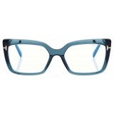Tom Ford - Blue Block Rectangular Optical Glasses - Blue - Optical Glasses - Tom Ford Eyewear