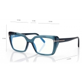 Tom Ford - Occhiali da Vista Blue Block Rettangolare - Blu - Occhiali da Vista - Tom Ford Eyewear