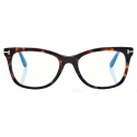 Tom Ford - Occhiali da Vista Blue Block Squadrati - Havana Scuro - Occhiali da Vista - Tom Ford Eyewear
