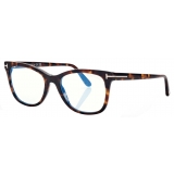 Tom Ford - Occhiali da Vista Blue Block Squadrati - Havana Scuro - Occhiali da Vista - Tom Ford Eyewear