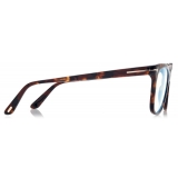 Tom Ford - Occhiali da Vista Blue Block Squadrati - Havana Scuro - Occhiali da Vista - Tom Ford Eyewear
