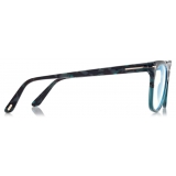 Tom Ford - Occhiali da Vista Blue Block Squadrati - Havana Chiaro - Occhiali da Vista - Tom Ford Eyewear