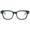 Tom Ford - Blue Block Square Optical Glasses - Dark Havana - Optical Glasses - Tom Ford Eyewear
