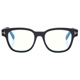 Tom Ford - Blue Block Square Optical Glasses - Black - Optical Glasses - Tom Ford Eyewear