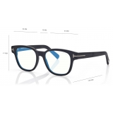 Tom Ford - Blue Block Square Optical Glasses - Black - Optical Glasses - Tom Ford Eyewear