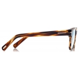 Tom Ford - Blue Block Square Optical Glasses - Red Havana - Optical Glasses - Tom Ford Eyewear