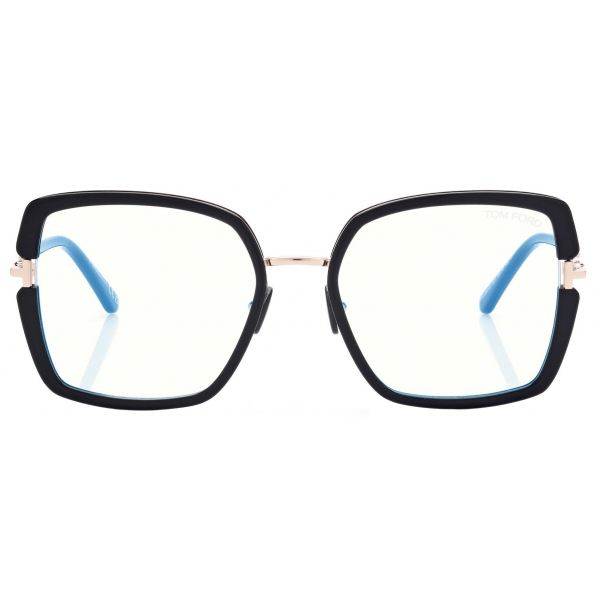 Tom Ford - Blue Block Square Optical Glasses - Black - Optical Glasses - Tom Ford Eyewear