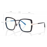 Tom Ford - Occhiali da Vista Blue Block Squadrati - Nero - Occhiali da Vista - Tom Ford Eyewear