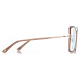 Tom Ford - Blue Block Square Optical Glasses - Opal Honey - Optical Glasses - Tom Ford Eyewear