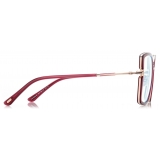 Tom Ford - Blue Block Square Optical Glasses - Aubergine Fuchsia - Optical Glasses - Tom Ford Eyewear