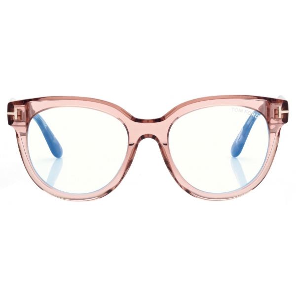 Tom Ford - Blue Block Butterfly Optical Glasses - Pink Ice White - Optical Glasses - Tom Ford Eyewear