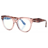 Tom Ford - Blue Block Butterfly Optical Glasses - Pink Ice White - Optical Glasses - Tom Ford Eyewear