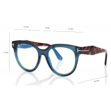 Tom Ford - Occhiali da Vista Blue Block a Farfalla - Blu - Occhiali da Vista - Tom Ford Eyewear