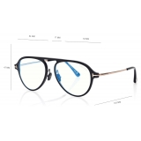 Tom Ford - Blue Block Pilot Optical Glasses - Black - Optical Glasses - Tom Ford Eyewear