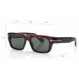 Tom Ford - Icon Rectangular Sunglasses - Rectangular Sunglasses - Dark Havana - Sunglasses - Tom Ford Eyewear