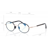 Tom Ford - Blue Block Round Optical Glasses - Black - Optical Glasses - Tom Ford Eyewear