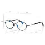 Tom Ford - Blue Block Round Optical Glasses - Grey - Optical Glasses - Tom Ford Eyewear