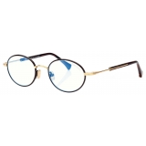 Tom Ford - Occhiali da Vista Blue Block Rotondi - Havana Rosso - Occhiali da Vista - Tom Ford Eyewear