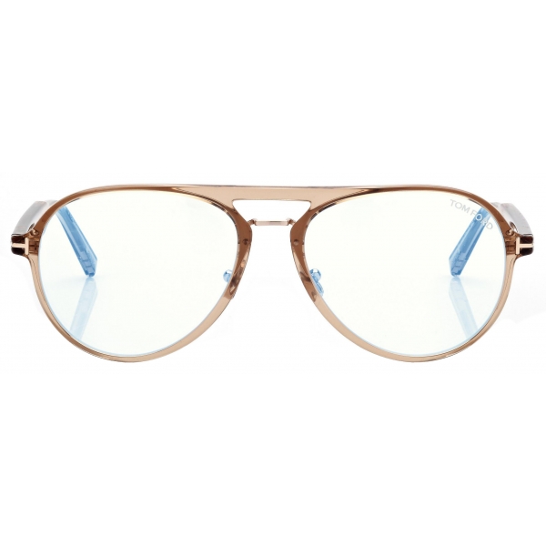 Tom Ford - Blue Block Pilot Optical Glasses - Beige - Optical Glasses - Tom Ford Eyewear
