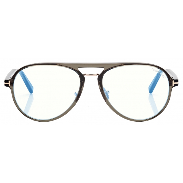 Tom Ford - Blue Block Pilot Optical Glasses - Opal Honey - Optical Glasses - Tom Ford Eyewear