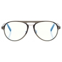 Tom Ford - Blue Block Pilot Optical Glasses - Opal Honey - Optical Glasses - Tom Ford Eyewear