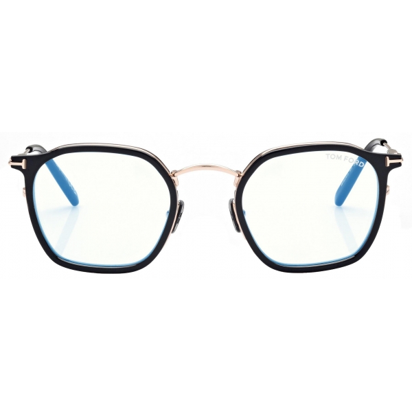 Tom Ford - Blue Block Round Optical Glasses - Black - Optical Glasses - Tom Ford Eyewear
