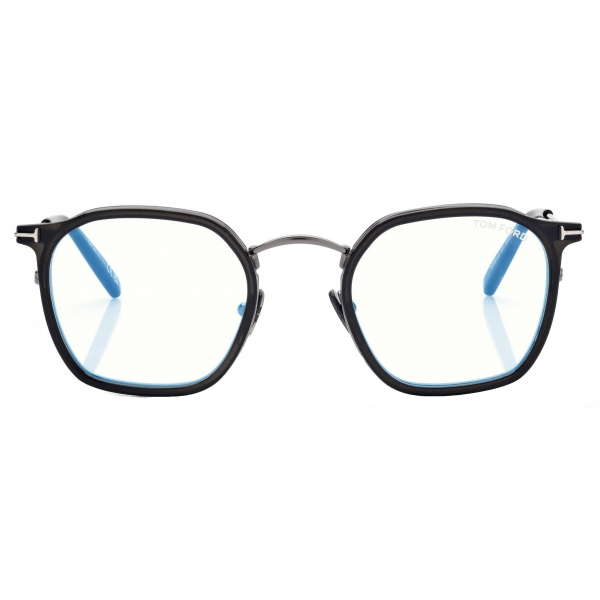 Tom Ford - Occhiali da Vista Blue Block Rotondi - Grigio - Occhiali da Vista - Tom Ford Eyewear