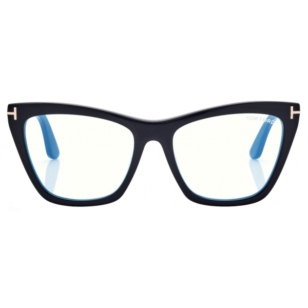 Tom Ford - Occhiali da Vista Cat Eye Blue Block con Clip Su Occhiali da Sole - Nero - Occhiali da Vista - Tom Ford Eyewear