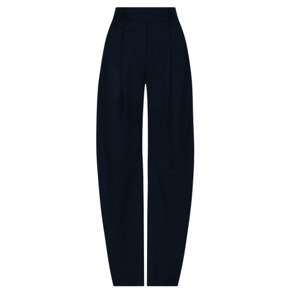 The Attico - Navy Blue Pleated Trousers - The Attico Exclusive Luxury Collection