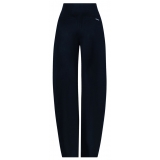 The Attico - Navy Blue Pleated Trousers - The Attico Exclusive Luxury Collection