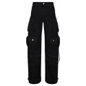 The Attico - Jeans Cargo Neri Fern - The Attico Exclusive Luxury Collection