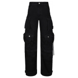 The Attico - Jeans Cargo Neri Fern - The Attico Exclusive Luxury Collection