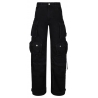 The Attico - Jeans Cargo Neri Fern - The Attico Exclusive Luxury Collection