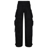 The Attico - Jeans Cargo Neri Fern - The Attico Exclusive Luxury Collection